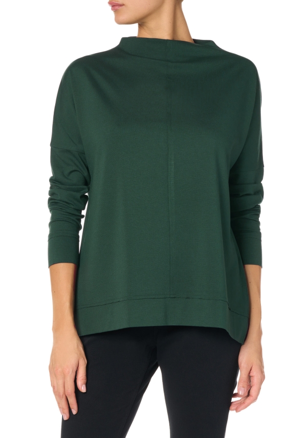 Maglia con Collo a Cratere e Manica Lunga