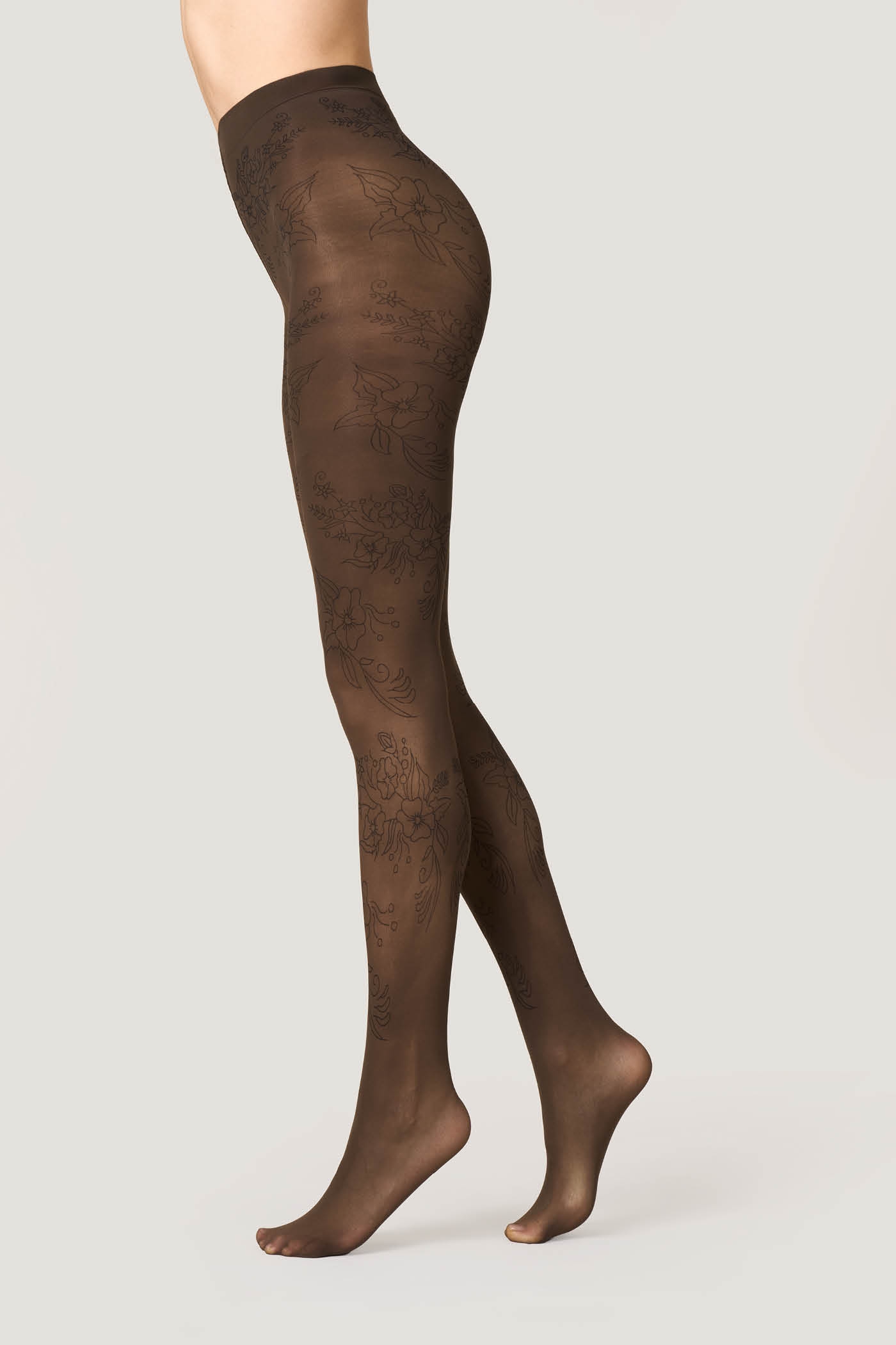 Collant con Disegno Floreale