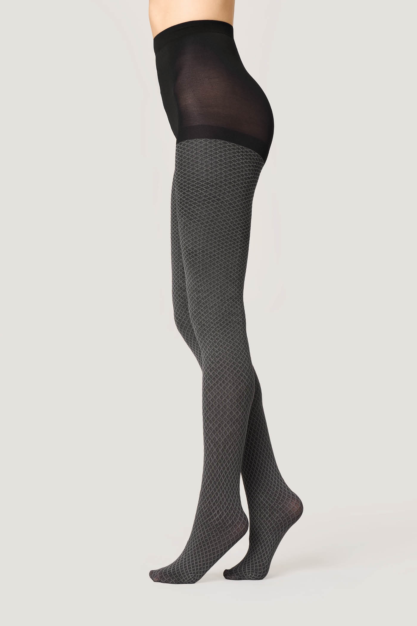 Collant Jacquard Rombi Bicolore