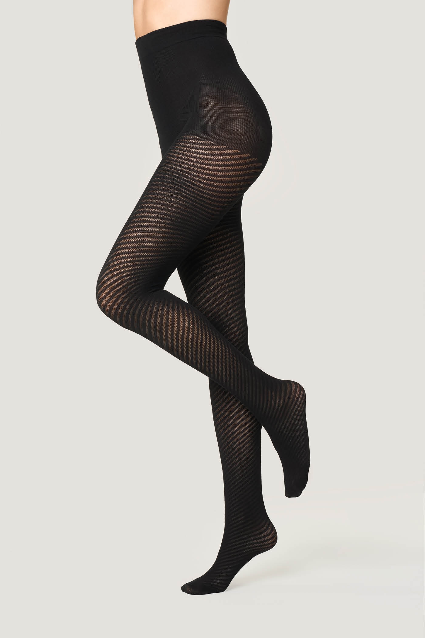 Collant Jacquard Righe Oblique