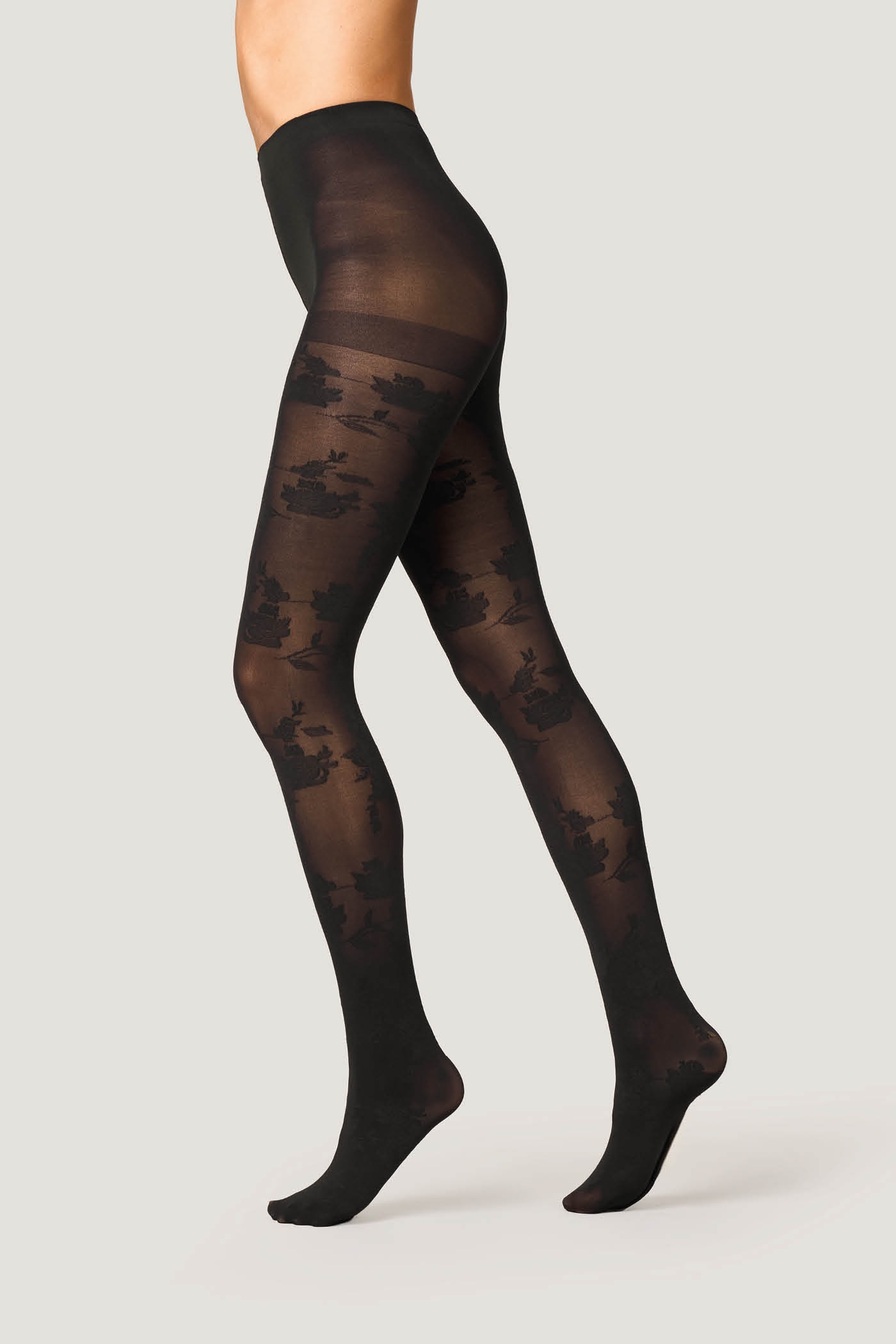 Collant Jacquard Motivo Floreale
