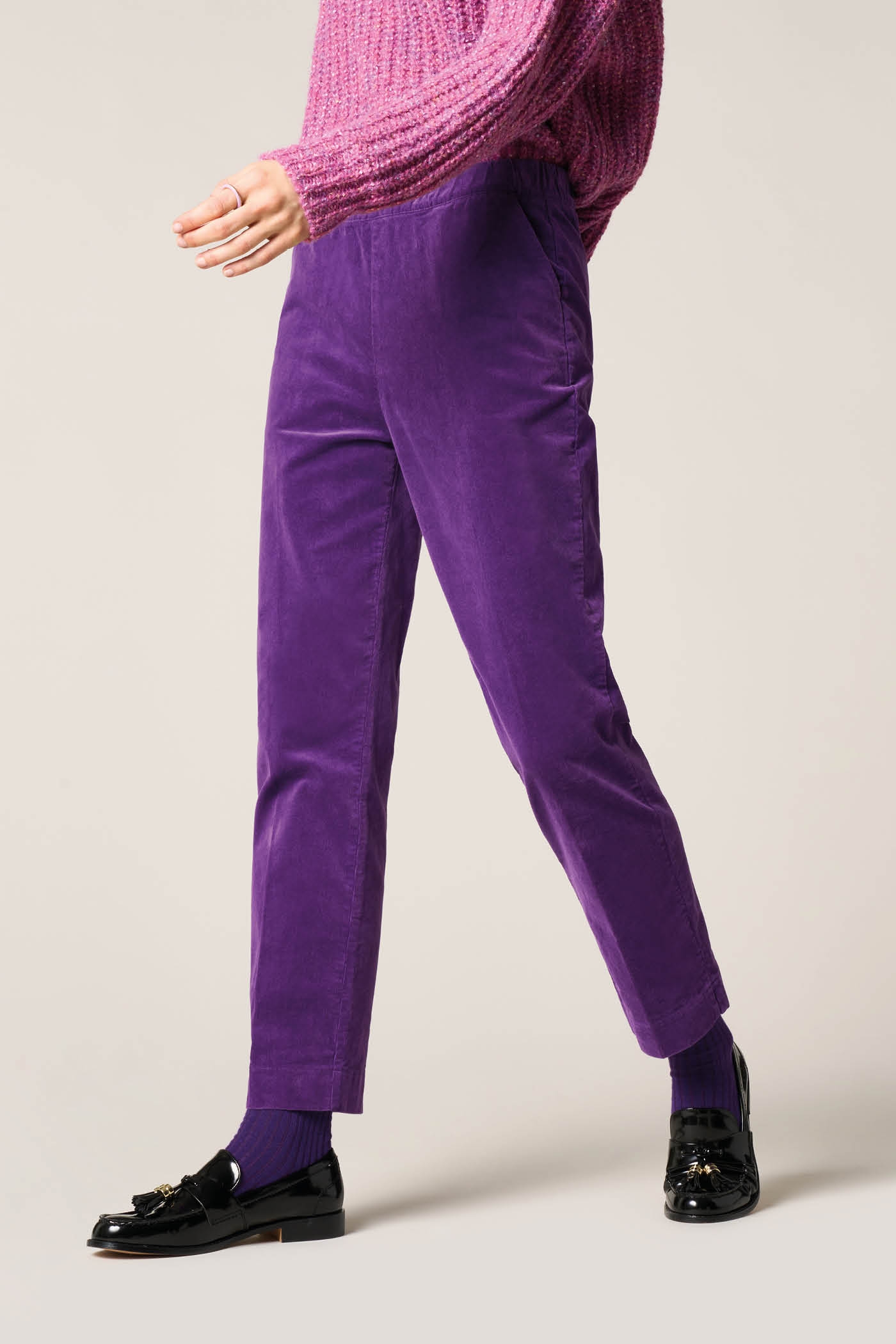 Leggings Straight Velluto a Coste