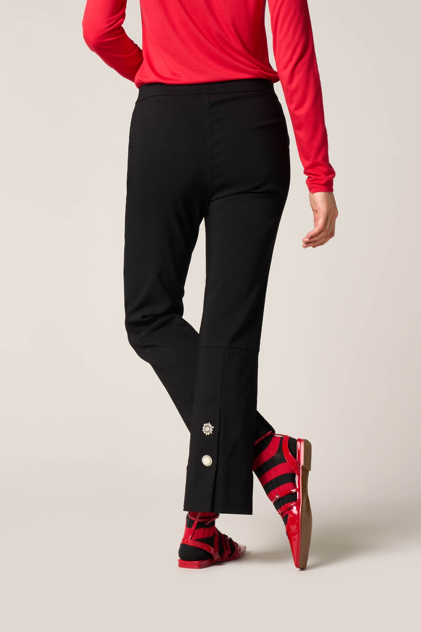 Leggings Flare Dettaglio Gioiello