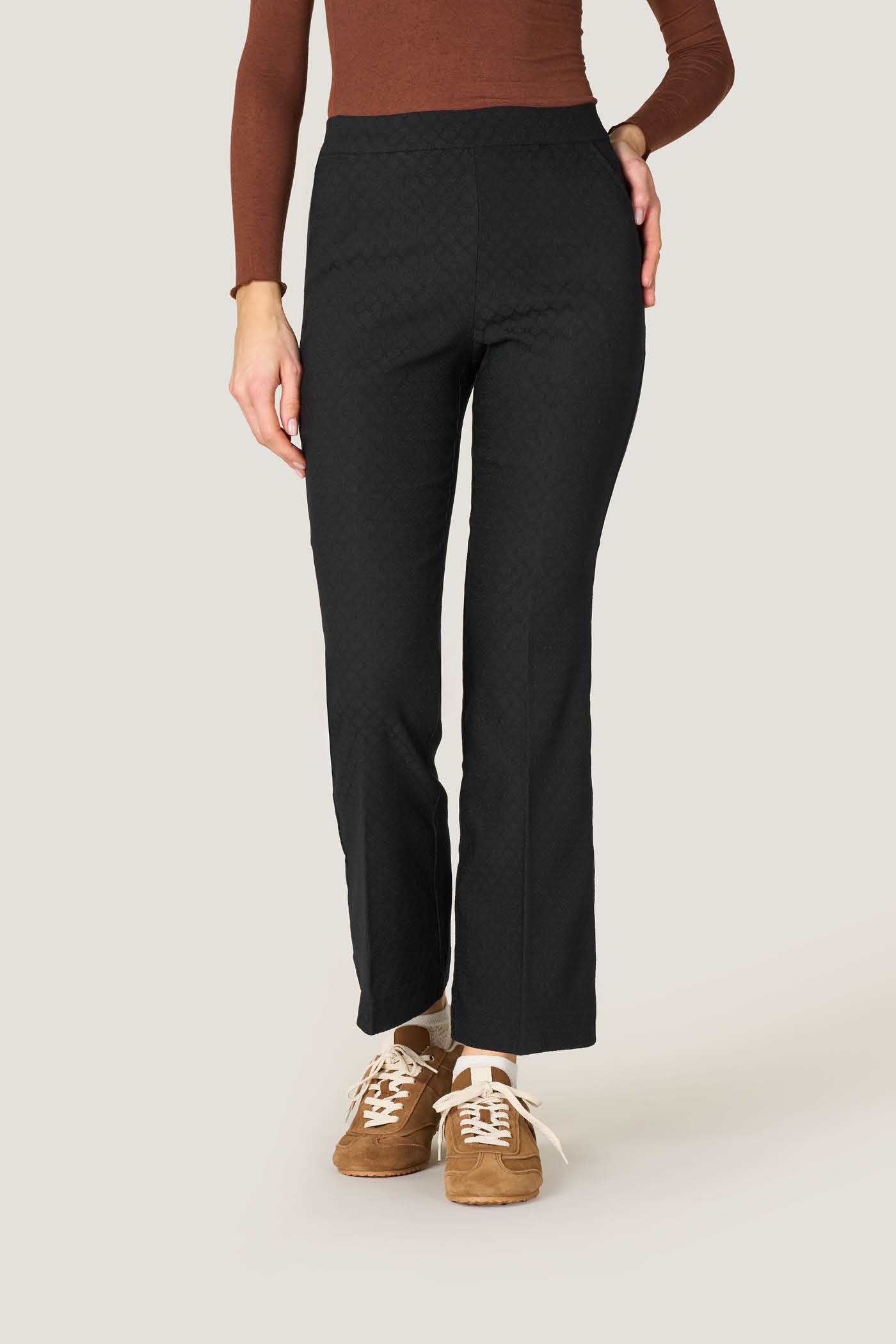Pantaloni Kick Flare Jacquard