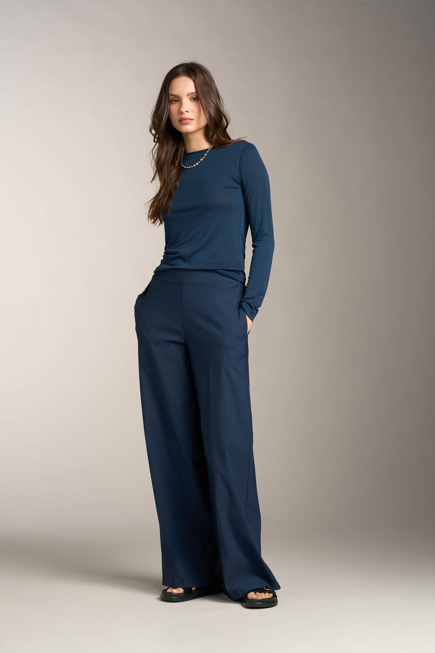 Leggings wide leg con viscosa