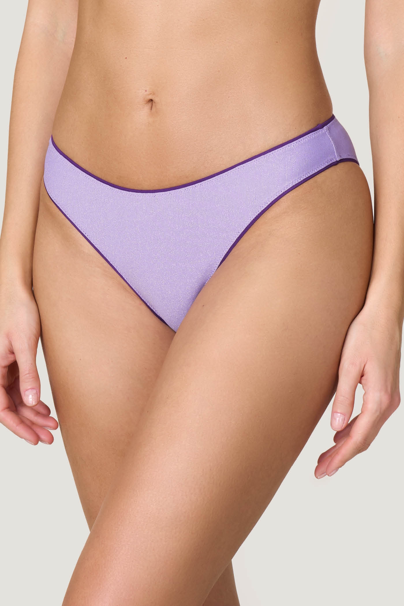 Slip Fianco Basso con Bordino Costume Lamè