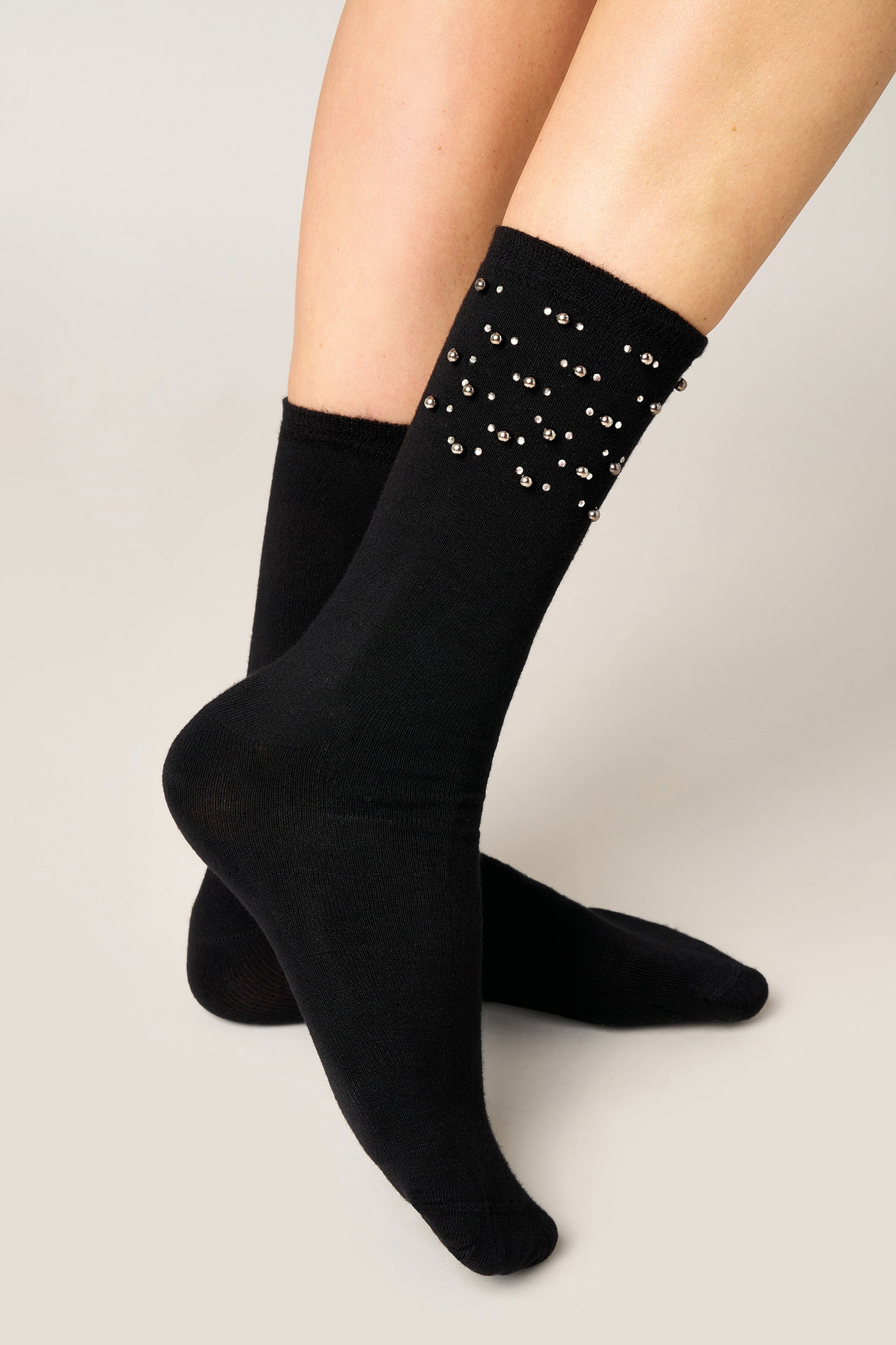 Calze Corte con Applicazione Strass