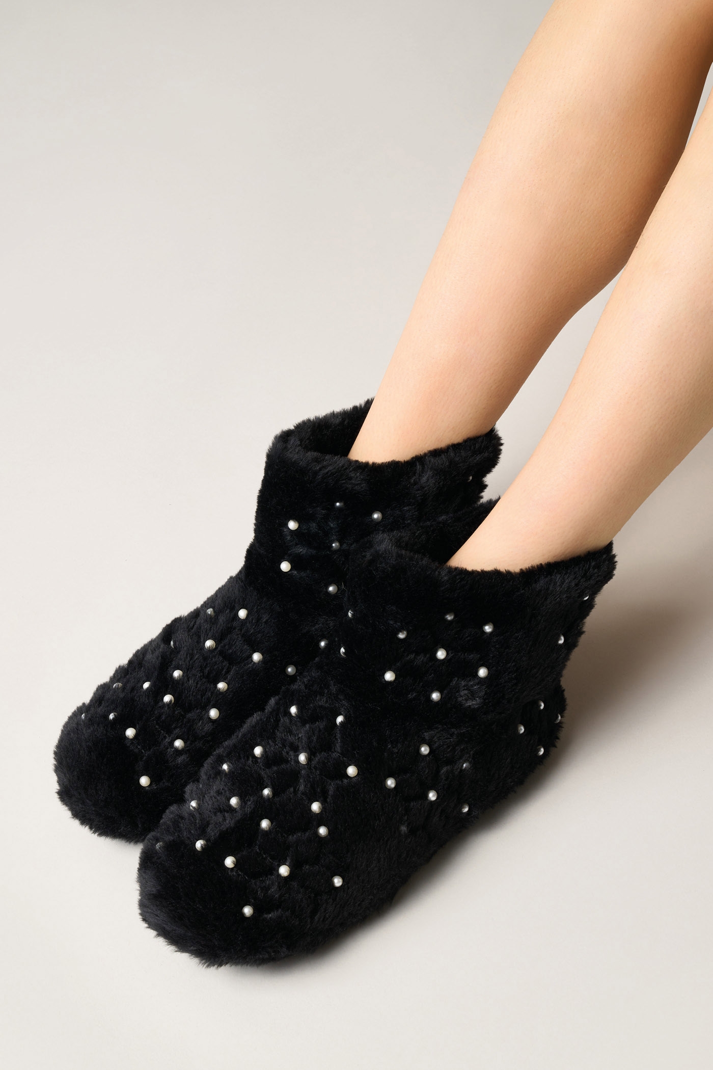 Slipper Jacquard con Applicazione