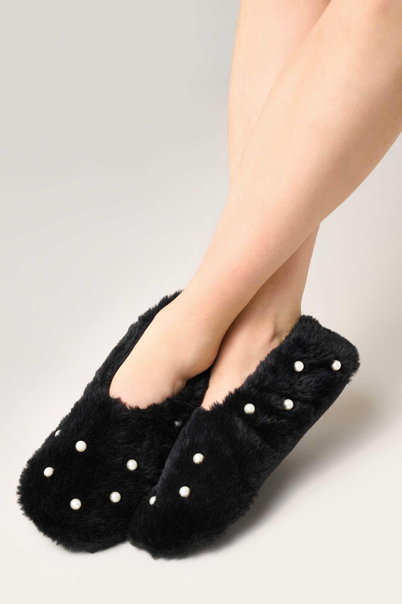 Slipper con Applicazione Perle