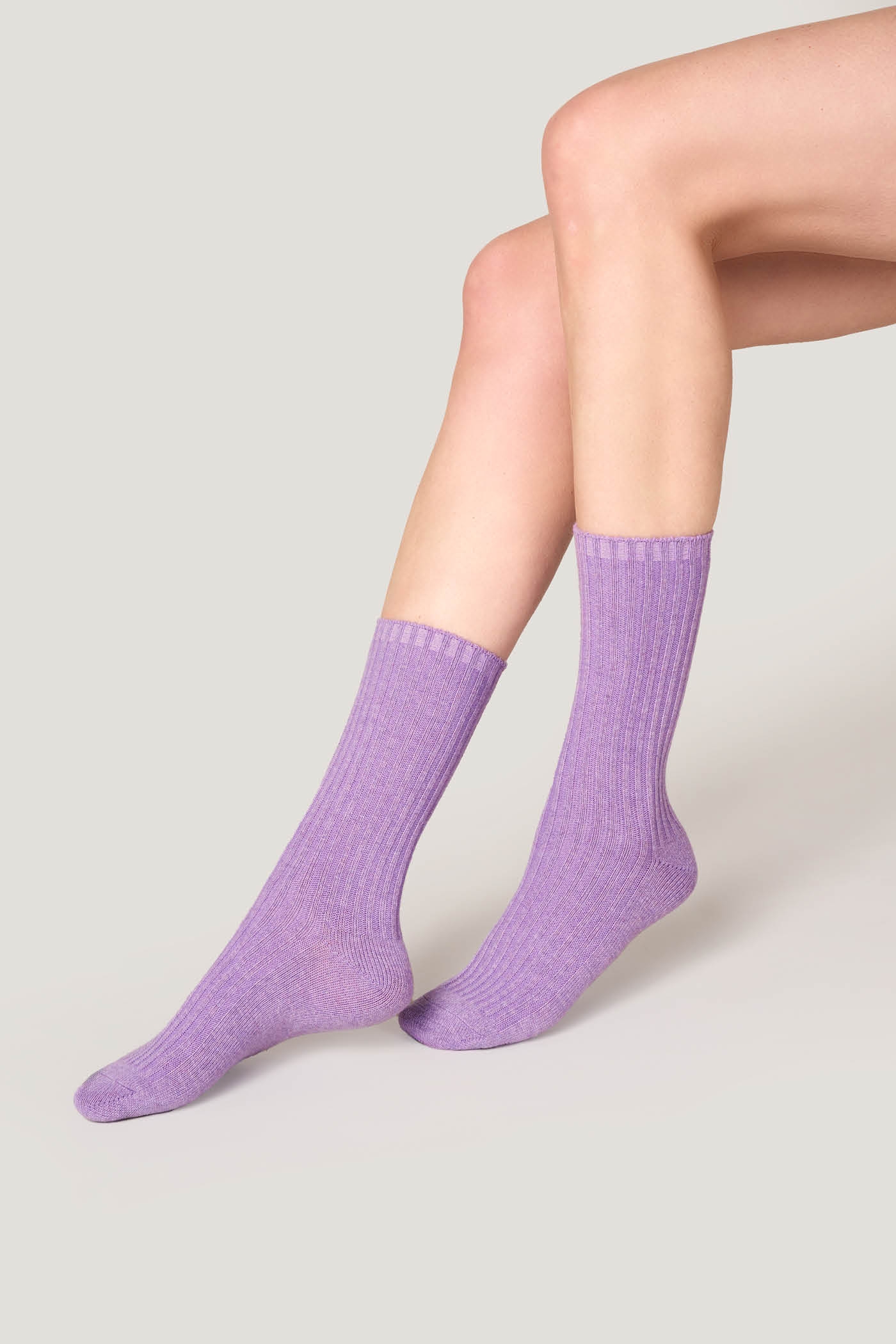 Calzino a Coste con Cashmere