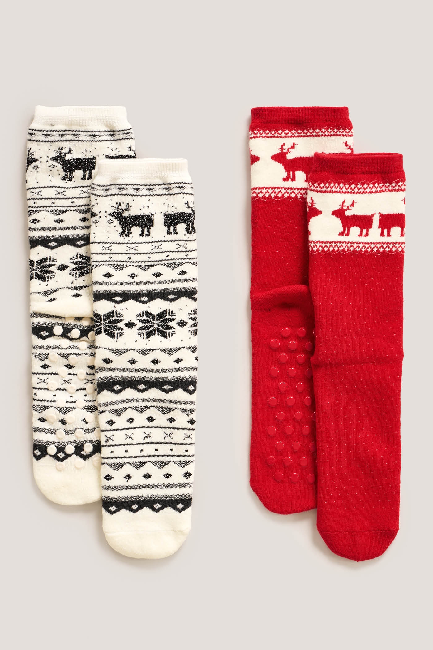 Slipper Christmas Reindeers - 2 Paia