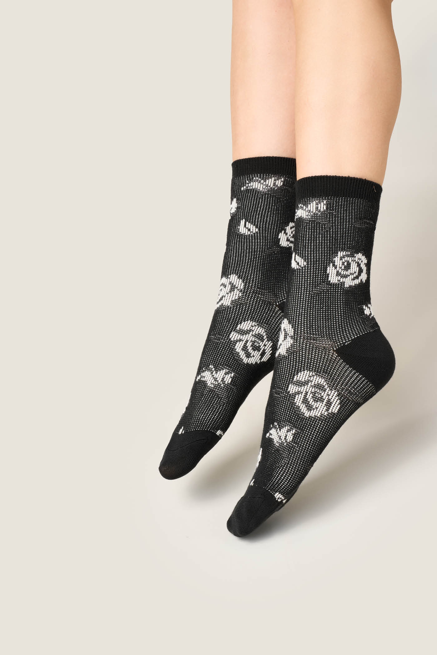 Calzino Jacquard Rose