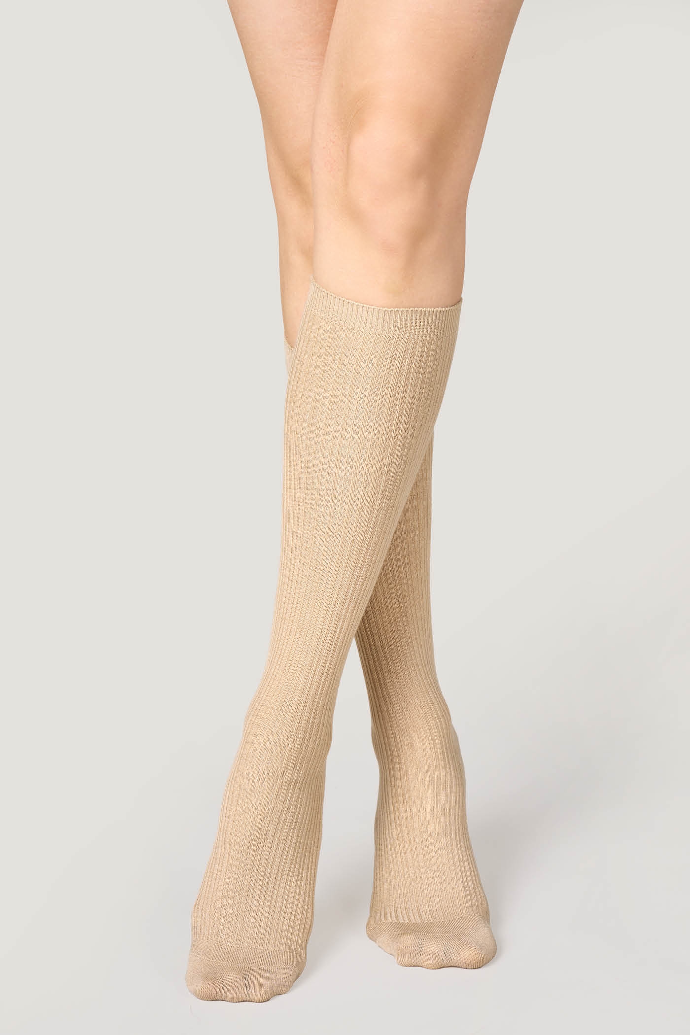 Gambaletto a Costina Tinta Unita con Cashmere