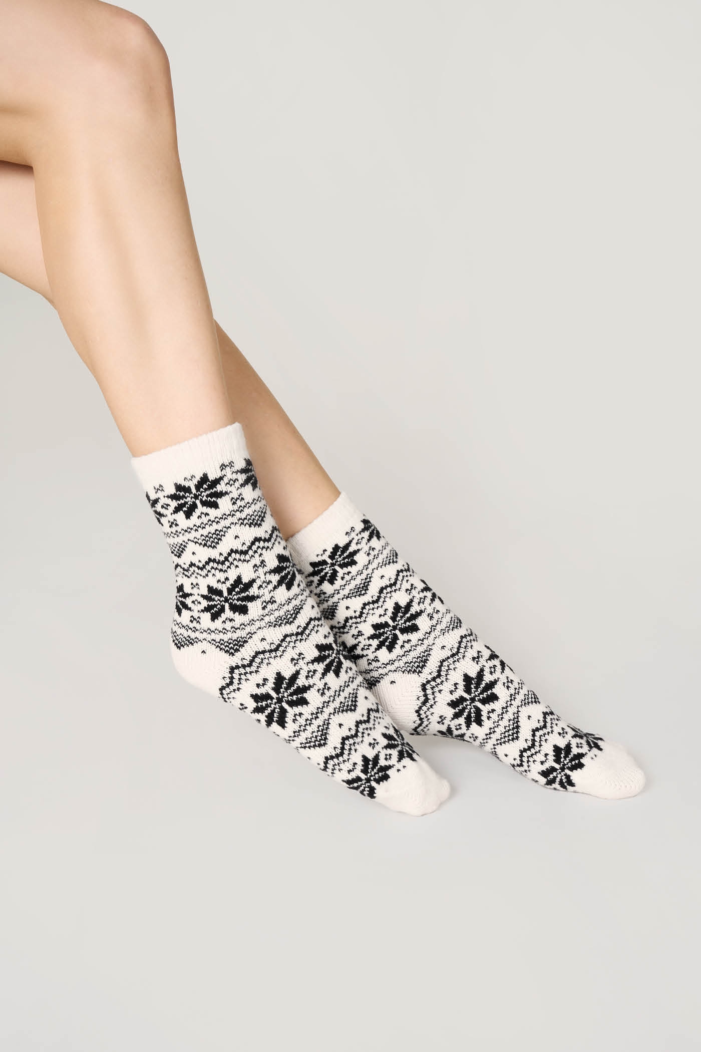 Calzino Jacquard Fiocco di Neve