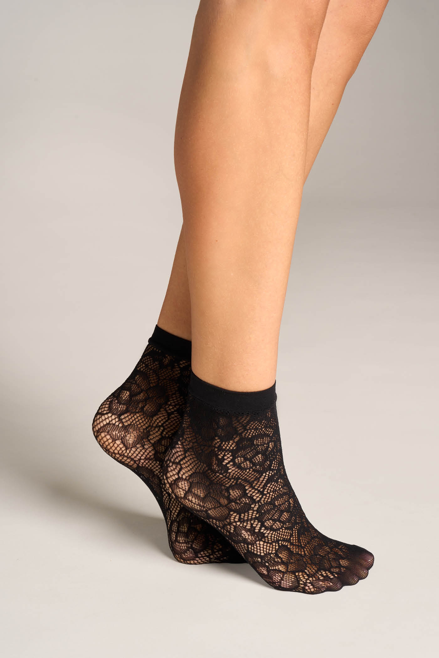 Calzino a rete effetto Pizzo Blooms