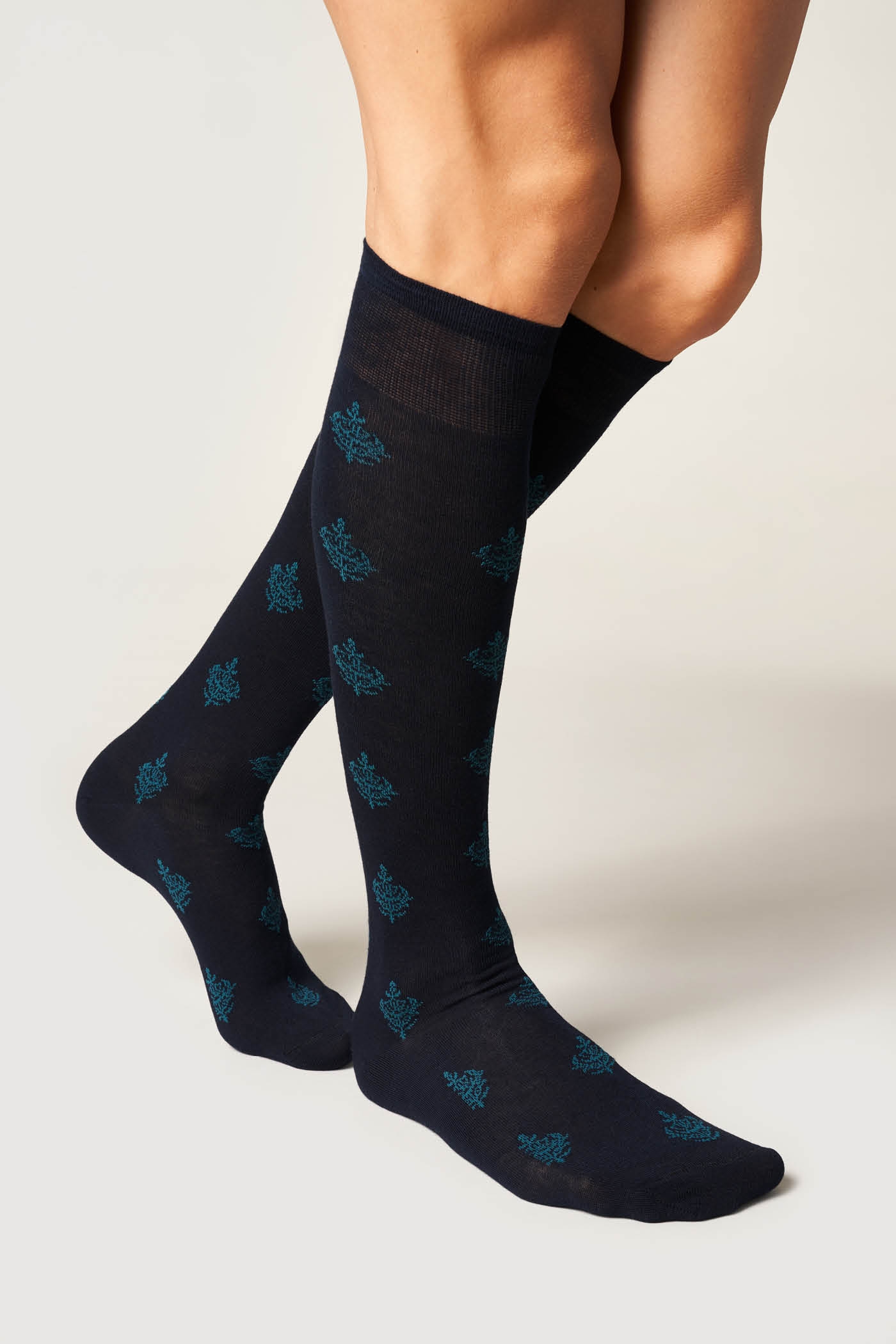 Calze Lunghe con Cashmere Stemma