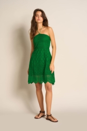 Abito Corto Effetto Crochet