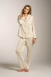 Pigiama Lungo abbottonato Satin Geo