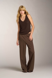 Pantalone Wide Leg con Piega Centrale