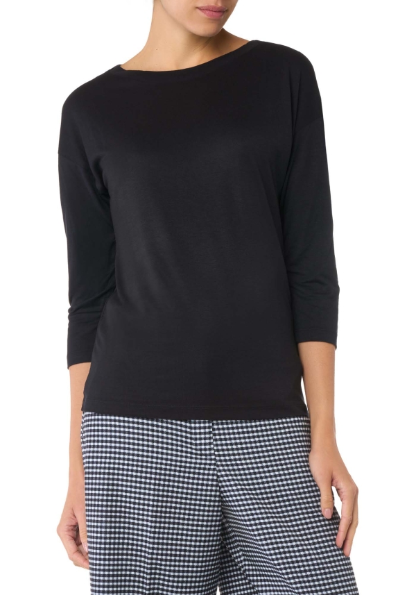 Maglia Scollo a Barchetta con Manica 3/4