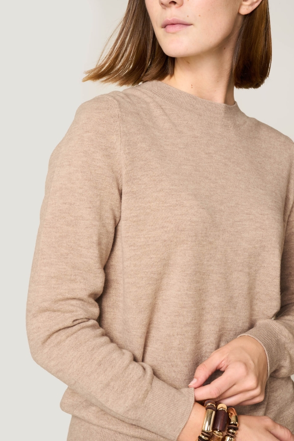 Maglia Girocollo Manica Lunga 100% Lana