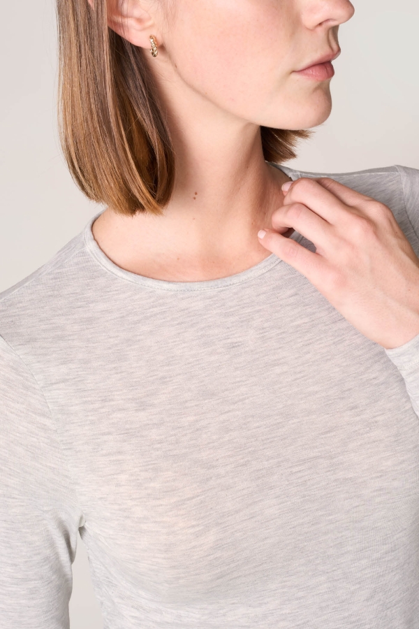 Maglia Girocollo con Lana e Seta