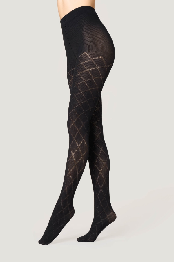Ulla Popken OPENWORK - Collant - black/nero