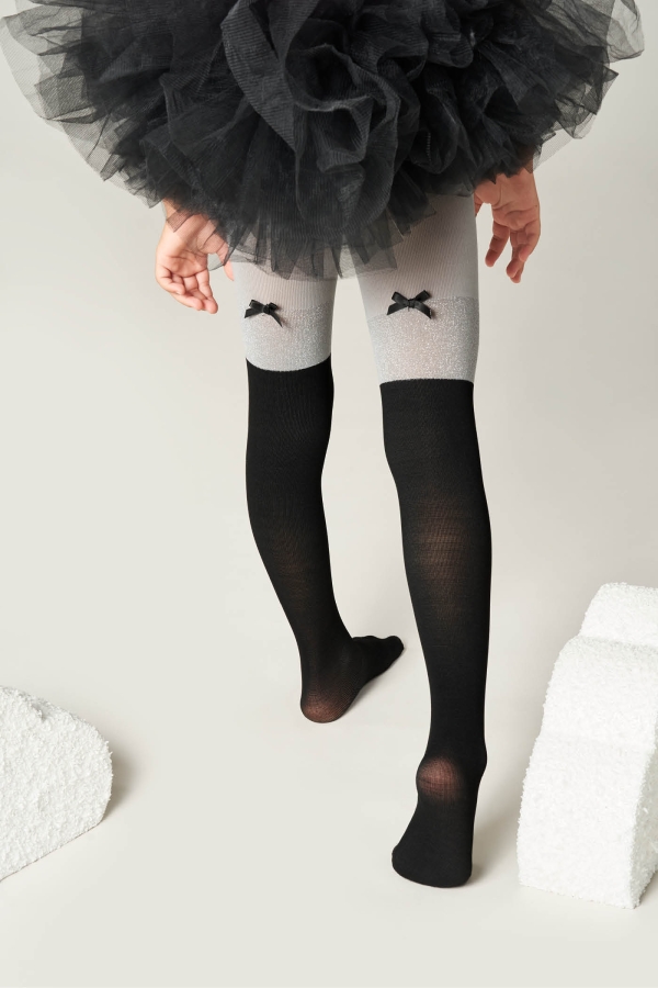 Leggings Calzedonia Collant Con Fiocco Calze Nere Calzini