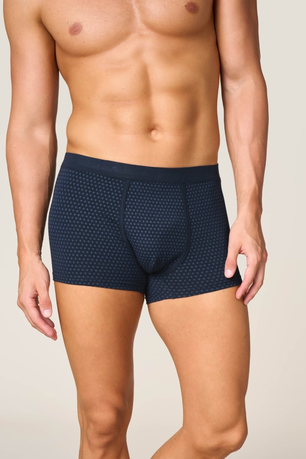 Boxer Regular con Cotone Organico in Fantasia Geometrica