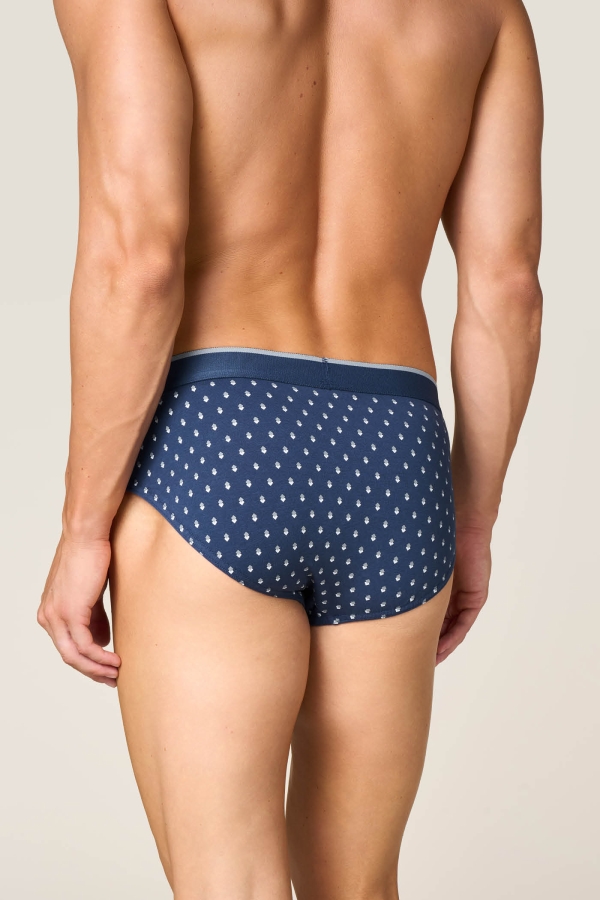 Slip con Cotone Organico in Fantasia Rombi