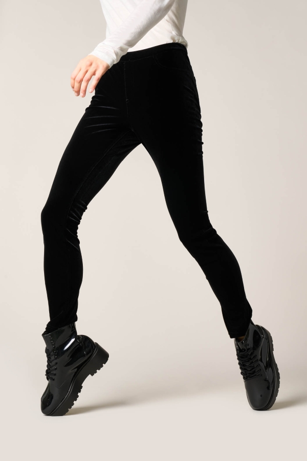 Leggings Skinny Velluto Cangiante goldenpoint