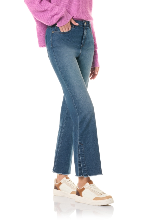 Leggings Flare Long Denim con Spacco