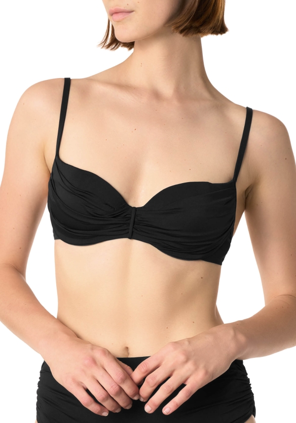 Fascia Arricciata Costume Tinta Unita