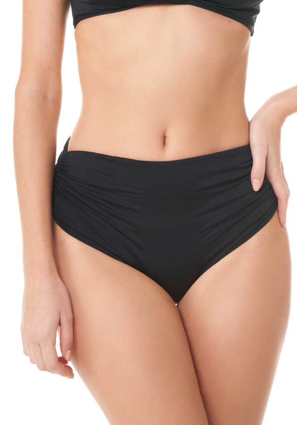 Slip Fianco Alto Costume Tinta Unita