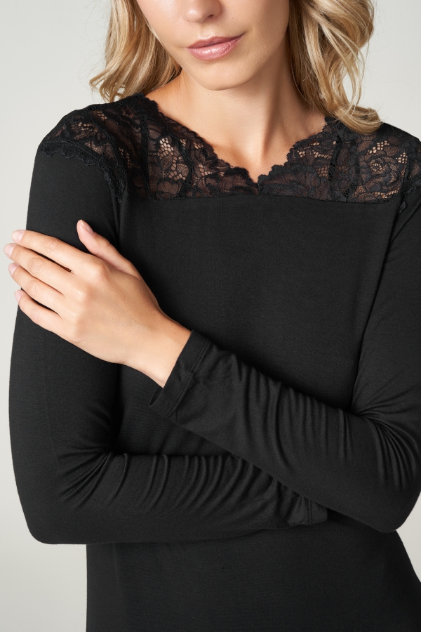 Camicia da notte pizzo clearance