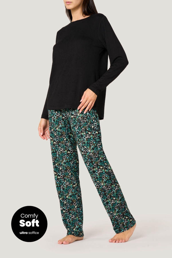 Pigiama Lungo Stampa Daisies goldenpoint