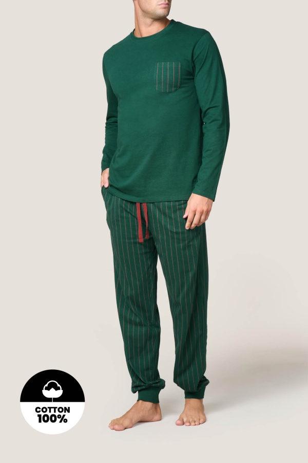 Pigiama Lungo Regular Stripes goldenpoint