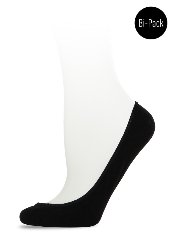 Salvapiedi in cotone con silicone sul tallone - 2 paia