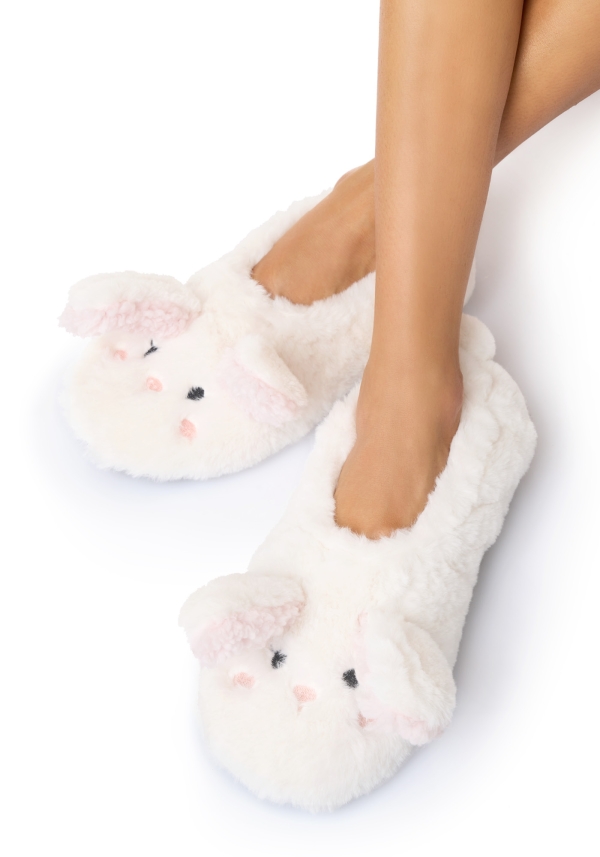 Slipper con Applicazioni Coniglio