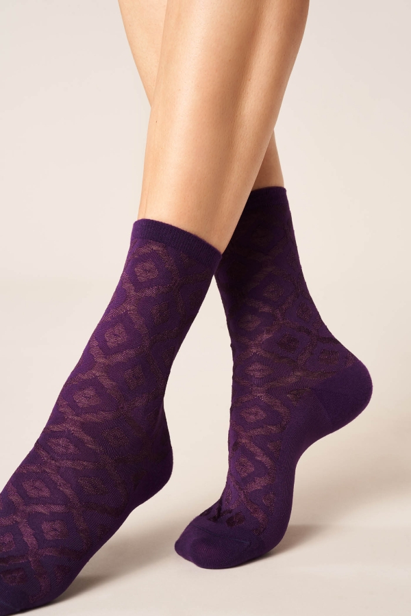 Calzino Fantasia Jacquard Rombi