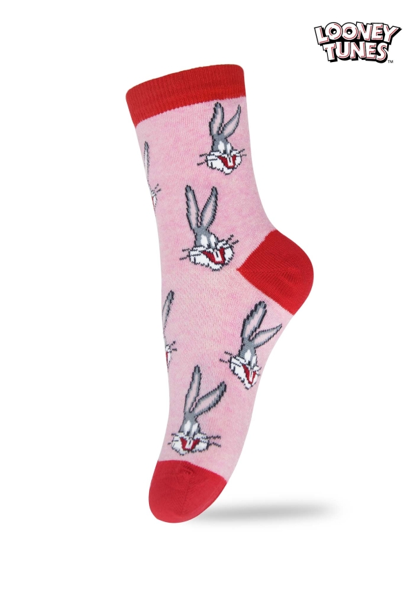 Calzino BUGS BUNNY Bordino Contrasto