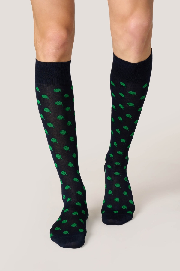 Calza Lunga Filo di Scozia Four Leaf Clover