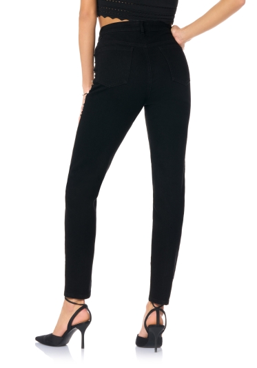 Leggings Straight Denim con Strass