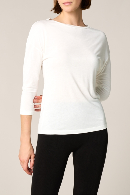Maglia Scollo a Barchetta con Manica 3/4