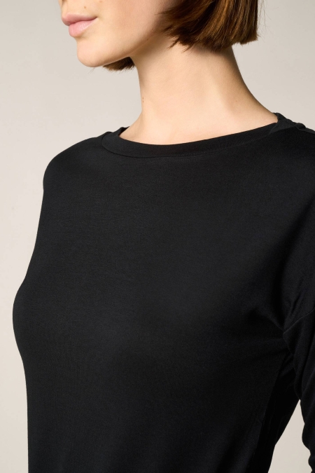 Maglia Scollo a Barchetta con Manica 3/4