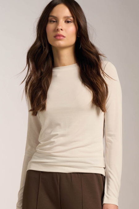 Maglia Girocollo con manica lunga in modal