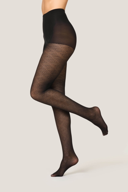 Collant Jacquard Motivo Geometrico