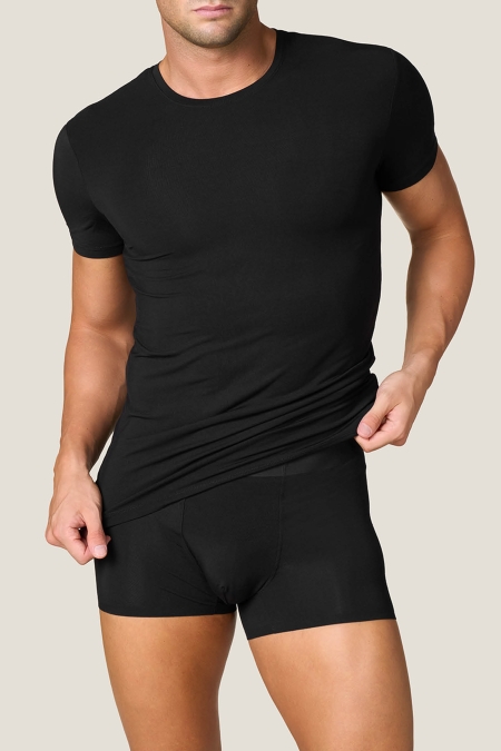 T-Shirt Girocollo con Modal Stretch