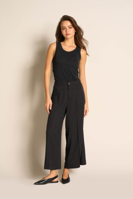 Leggings Cropped Con Lino