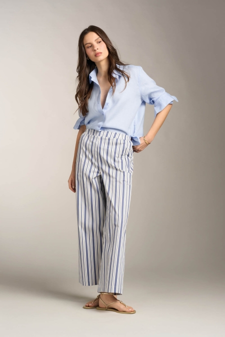 Leggings Wide Cropped Stripes
